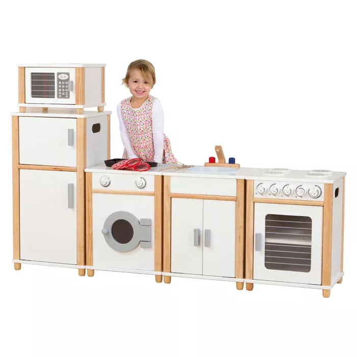 Holzküche, Spielküche, Küchenset, Kinderküche, Küche mit Geräten