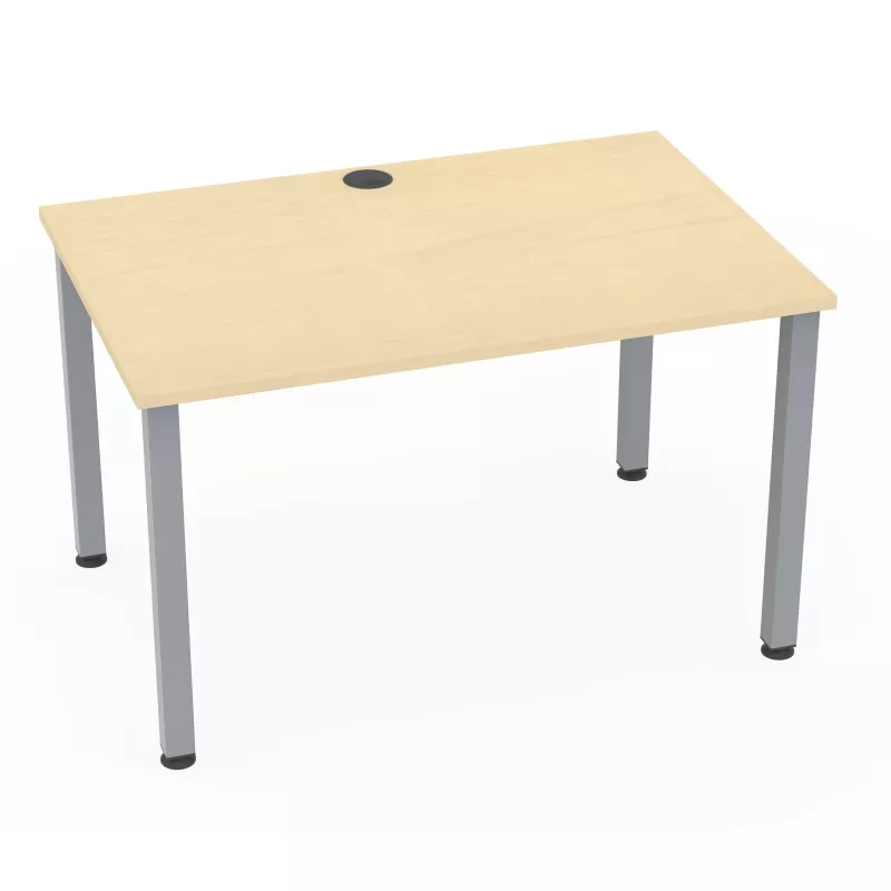 Bürotisch, Schreibtisch, Holzplatte, Metallbeine, Kabelmanagement Loch
