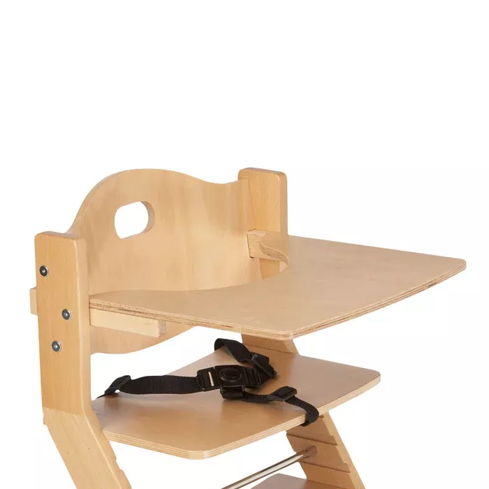 Holzkinderstuhl, Hochstuhl, Sitzkissen, Gurt, Holzmaterial