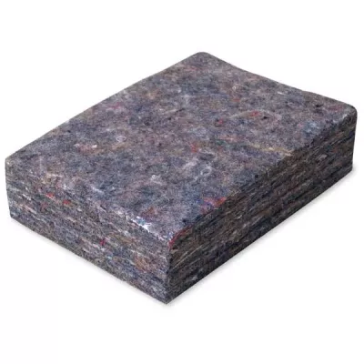 Klotz Stachelstoff, Filzreste, Bauplatten, Recyclingmaterial, GrauGemustert