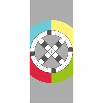 board, checkered, ring, multicolor, pattern