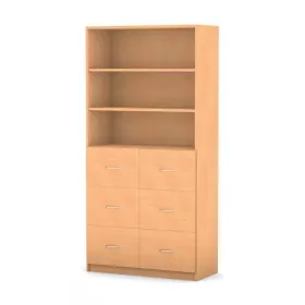 Regal, 190 x 94,4, mit 6 Holzschubladen und 2 Böden