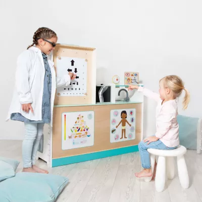 Spielzeug, Kinderarzt-Spielset, Laboreinrichtung, Puzzles/Aufgaben, Klinik-Szene