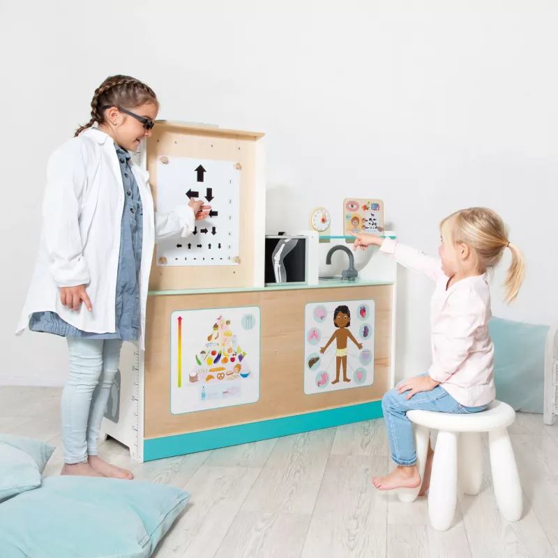 Spielzeug, Kinderarzt-Spielset, Laboreinrichtung, Puzzles/Aufgaben, Klinik-Szene