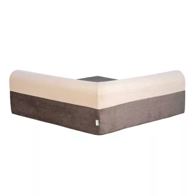 Box spring, Bed base, Two-tone, Corduroy texture, Cornered]