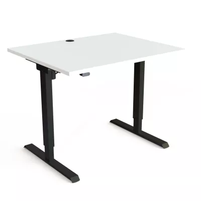 Schreibtisch, Metallbeine, Weißer Tisch, Kabelmanagement, Verstellbare Höhe
