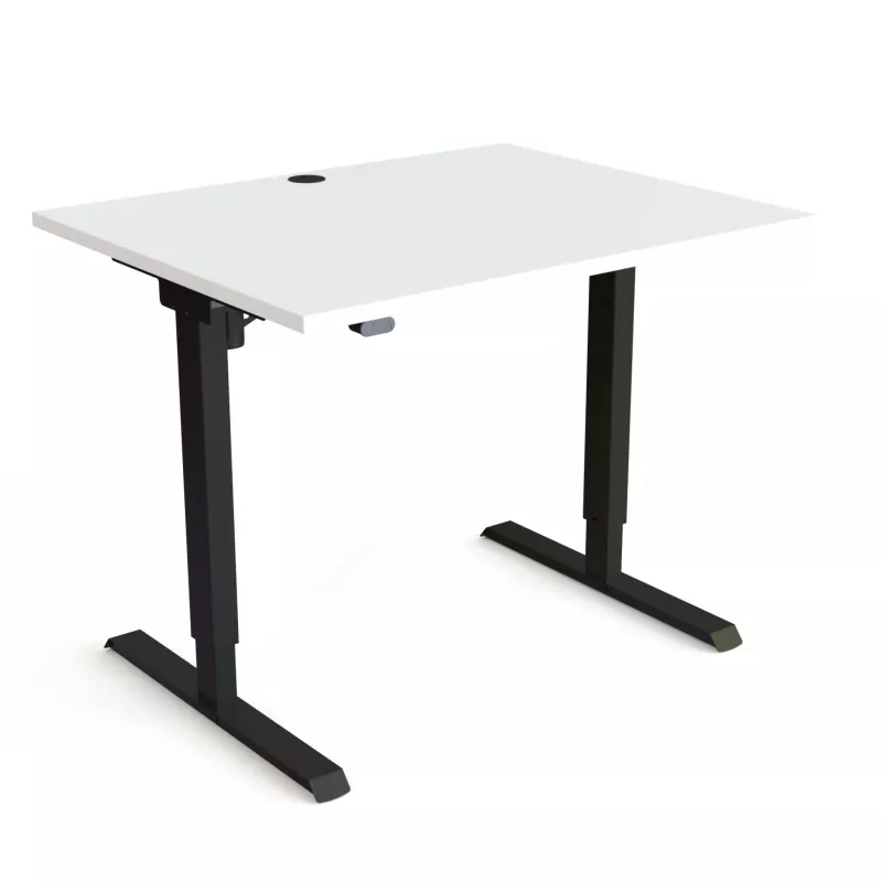 Schreibtisch, Metallbeine, Weißer Tisch, Kabelmanagement, Verstellbare Höhe