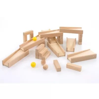 Holzbausteine, Klemmbausteine, Konstruktion, Holzspielzeug, Bausteine-Set