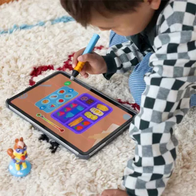 tablet, bildschirm, kinder, zeichnung, stift
