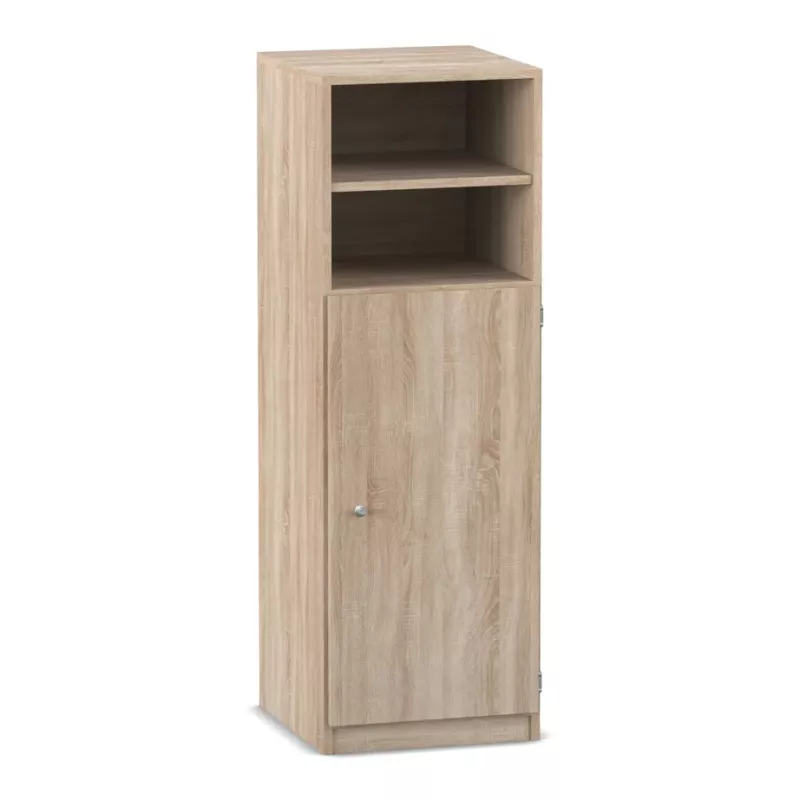 Highboard, Aufbewahrungsschrank, Holzkabinet, offenes Regalboden, Schranktür