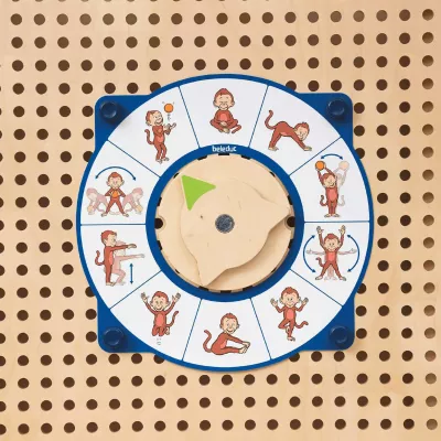 spinner, Brett, Spielzeug, Affe, Kreis