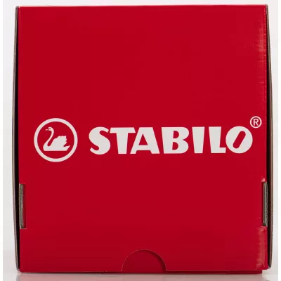 box, rot, logo, Stabilo, verpackung