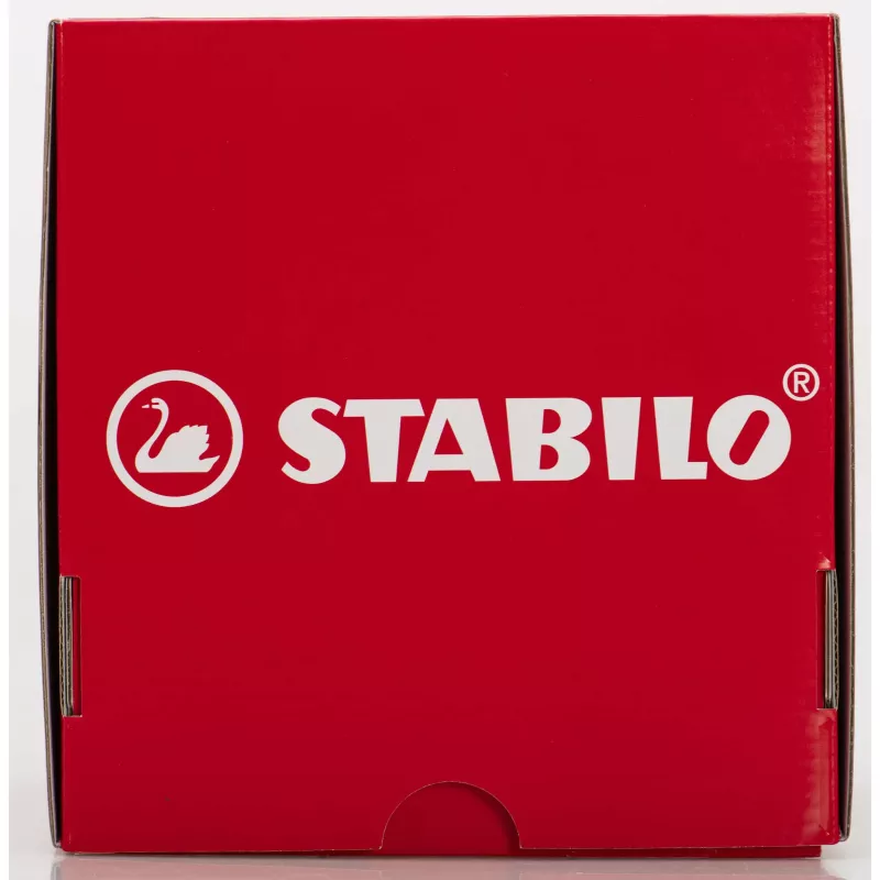 box, rot, logo, Stabilo, verpackung