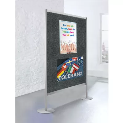 Pinnwand, Flipchart, Sichttafel, Metallständer, Toleranz