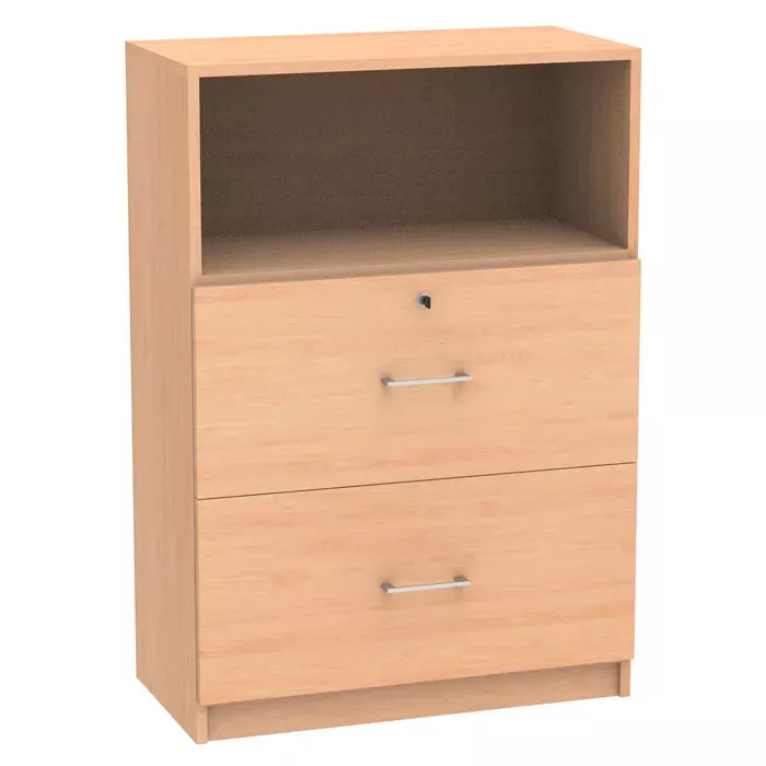 Holzschrank, Nachttisch, Kommode, Schubladen, offenes Regal