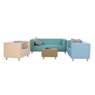 Sofa, Wohnzimmer, Stoff, Mehrfarbig, Sofatisch