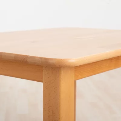 holz, tisch, holzoberfläche, rundkante, beine aus holz