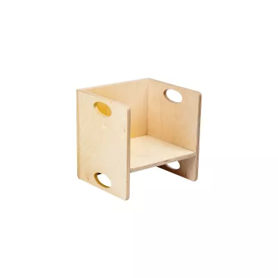 Holzkorb, Holzbox, kleine Box, Holztragegriff, offenes Regalende