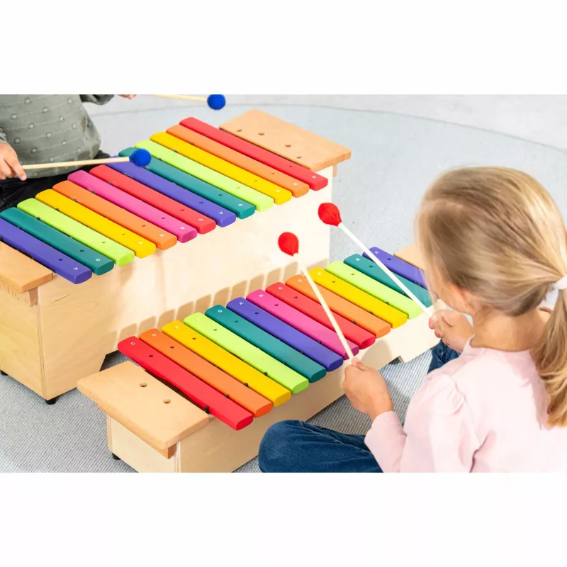 Schlagzeug, Xylophon, Kinderinstrument, bunte Töne, Lernspielzeug