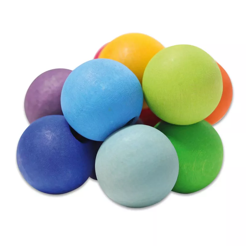 bälle, farbige holzbälle, pebble balls, spielzeugkugel, farbensatz