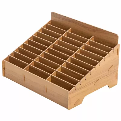 Holz-Display, Holzregal, Trennwand aus Holz, Organizier-Box, Küchen-Organizer