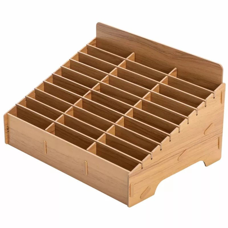 Holz-Display, Holzregal, Trennwand aus Holz, Organizier-Box, Küchen-Organizer