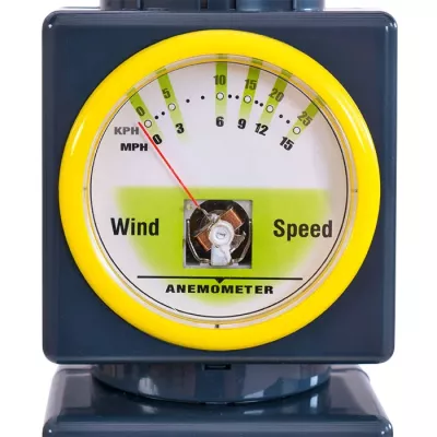 Anemometer, Windmeter, Speed gauge, Yellow dial, Analog gauge