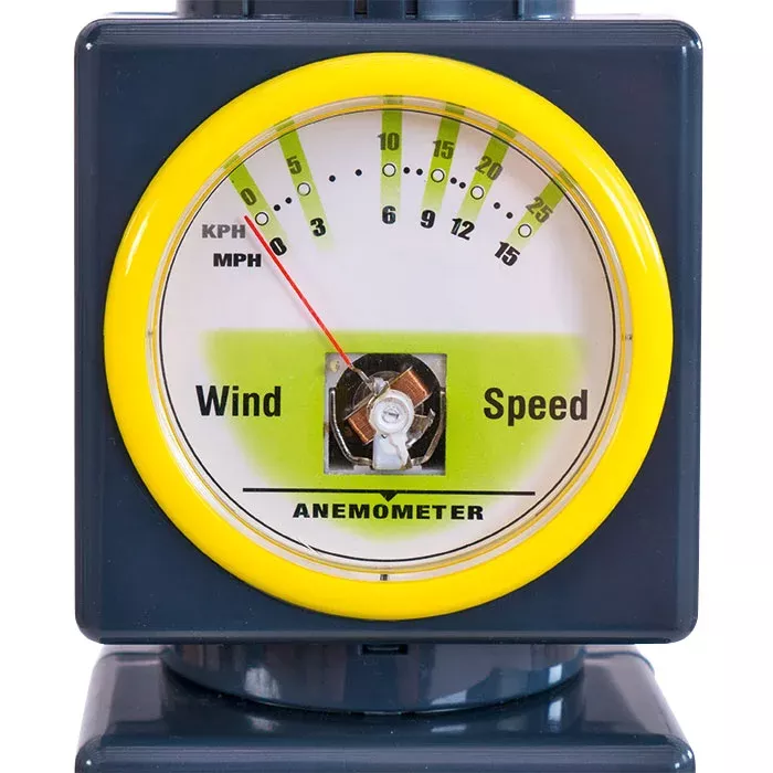 Anemometer, Windmeter, Speed gauge, Yellow dial, Analog gauge