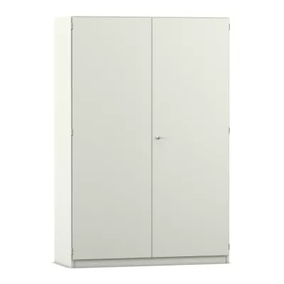 Schrank, Kleiderschrank, Zweifach-Türen, Aufbewahrung, neutraler Metall-Look