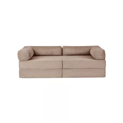 Sofa, Wohnzimmer, Zweisitzer, Samtoptik, Beige