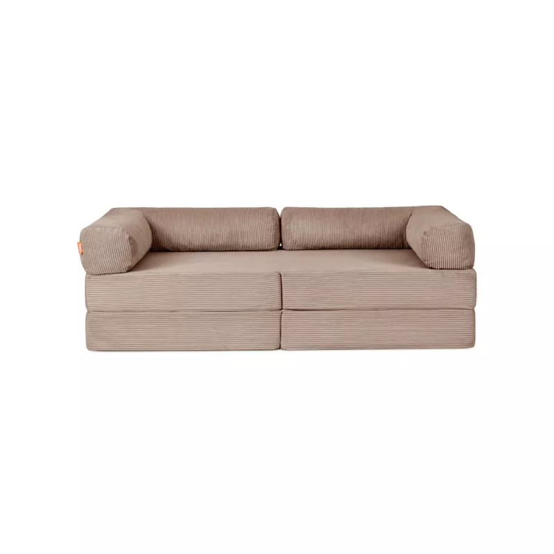 Sofa, Wohnzimmer, Zweisitzer, Samtoptik, Beige