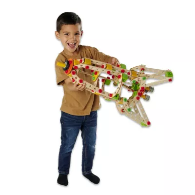 Kinderfigur, Konstruktionsspielzeug, Holzbausatz, Mehrfarbig, Großes Modell