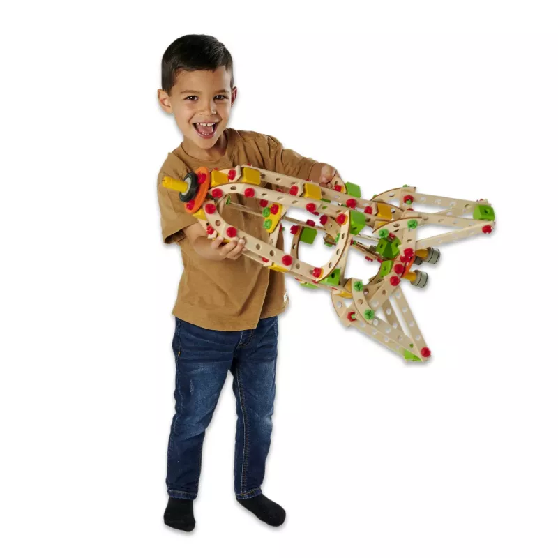 Kinderfigur, Konstruktionsspielzeug, Holzbausatz, Mehrfarbig, Großes Modell