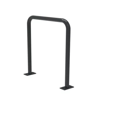 Fahrradständer, U-Bügel, Standrohr?, Schwarz, Montageplatte