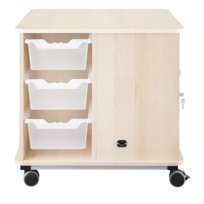 Küchenwagen, Rollwagen, Holzoptik, Schubladenbox, Laufrollen