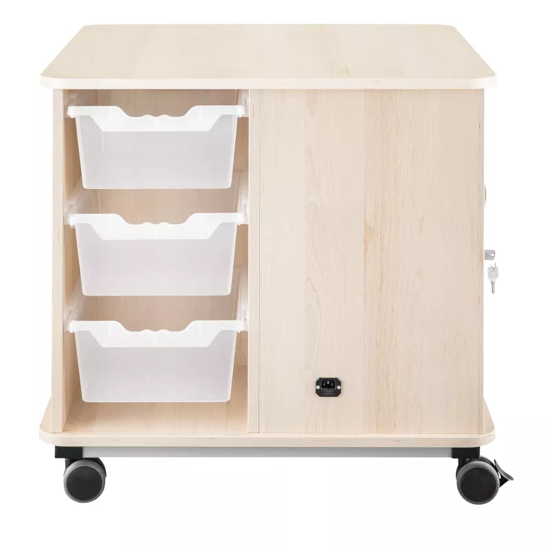 Küchenwagen, Rollwagen, Holzoptik, Schubladenbox, Laufrollen