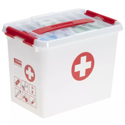 Erste-Hilfe-Kasten, Aufbewahrungsbox, rotes Kreuz, medizinische Tasche, Kunststoffgehäuse