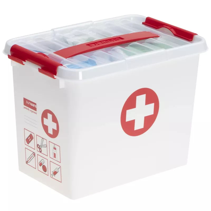 Erste-Hilfe-Kasten, Aufbewahrungsbox, rotes Kreuz, medizinische Tasche, Kunststoffgehäuse