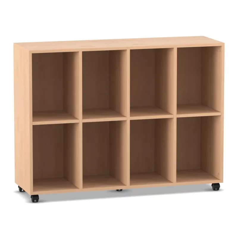 Schubladenregal, Holzschrank, Küche, Rollbares Regal, 8 Fächer