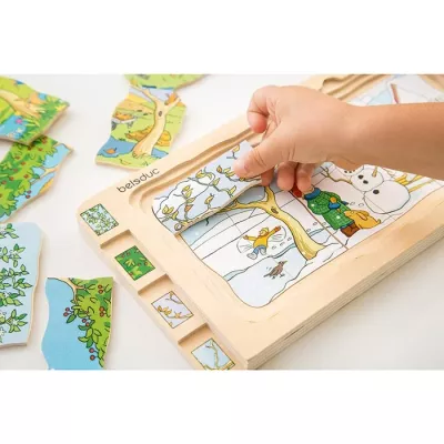 Holzpuzzle, Puzzle & Lernspiel, Kinderpuzzle, Holzspielzeug, Baustein-Puzzle