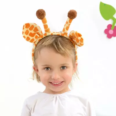 Giraffe headband, Kinderkopfbedeckung, Tierohren, Plüsch-kopfband, Giraffenmuster