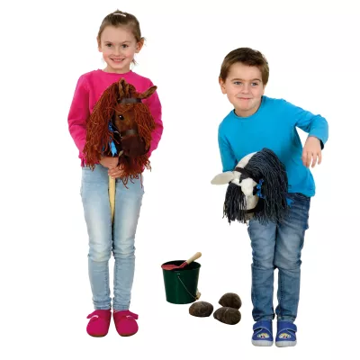 kinder, kleinkind, pferd spielzeug, stockpferd, pumpkinsamen