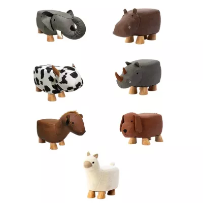 kuscheltier, elefant, poni, stockhocker, tierfigur