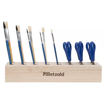 Pinselset, Kunstbedarf, Pinsel, Schneideclip, Scherenhalter