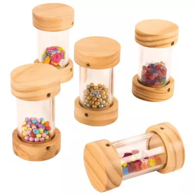 Perlen, Schmuckperlen, Aufbewahrungsbehälter, Holzdeckel, Glasröhre
