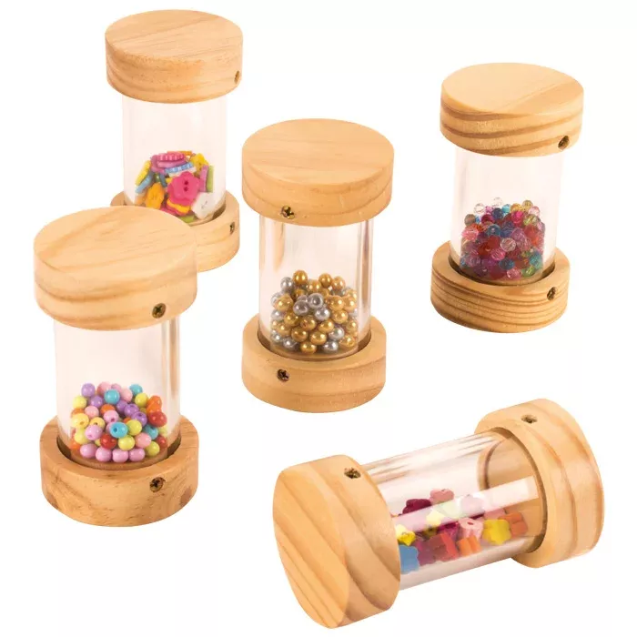 Perlen, Schmuckperlen, Aufbewahrungsbehälter, Holzdeckel, Glasröhre