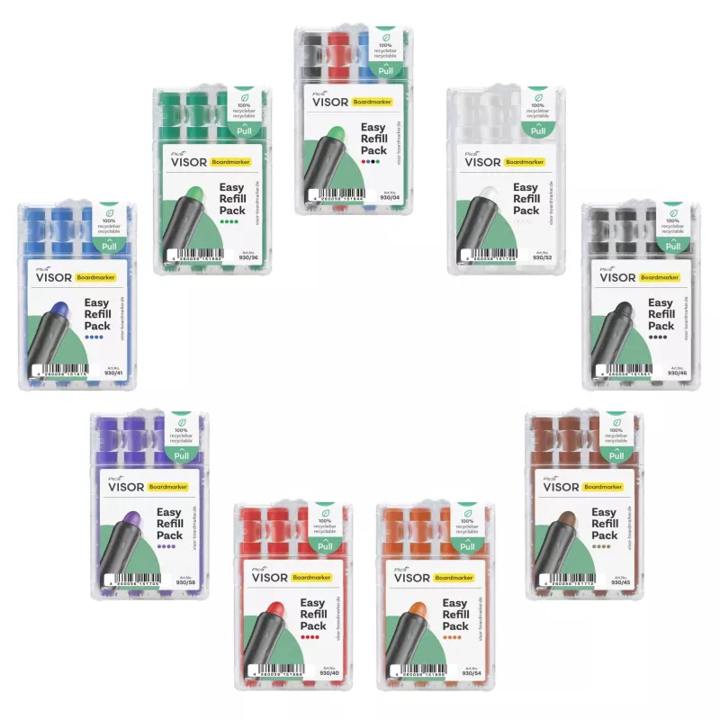 Boardmarker, Nachfüllpack, Textmarker, Farben Set, Bürobedarf