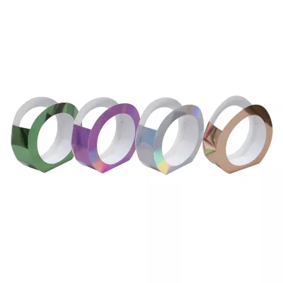 Armband, Ringe, Hohlform, Metallisch, Irisierend