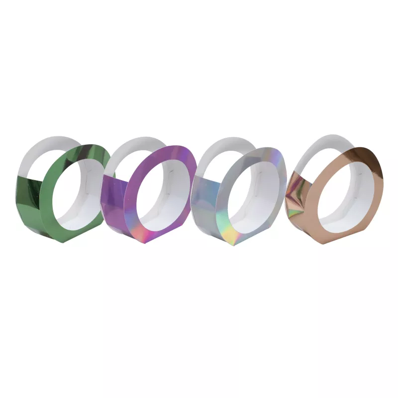 Armband, Ringe, Hohlform, Metallisch, Irisierend