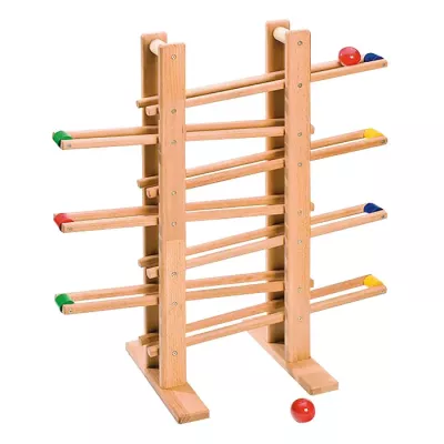 holzrahmen, kugelbahn, ballspiel, holzspielzeug, mehrfach-stufenständer